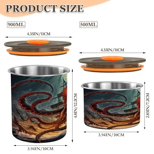 Envase hermético acero inoxidable para café 500 ml miniatura 2