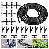 BETESSIN 3Meter Universal Scheibenwaschanlage Schlauch 4mm mit 30Pcs Scheibenwaschanlage Verbinder Wischwasserschlauch Reparaturset Auto Schlauchverbinder Gerade T- Y-Stück Auto Schlauch Anschluss