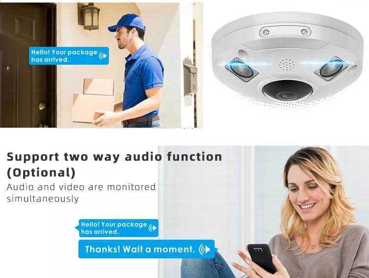 FULLWARD DC-002 2K Wireless Security Camera With Humanoid Motion Detection, HD WiFi PTZ Dome Camera For Home, Two-Way Audio, Waterproof Night Vision, Support TF Card - View #4
