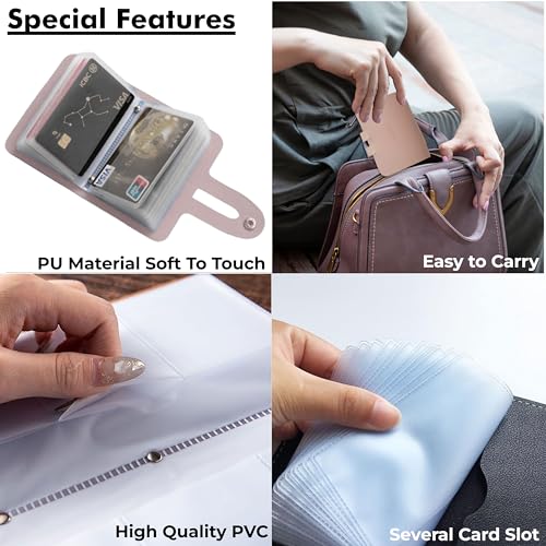 Image of Kraptick Card Holder Wallet for Men & Women - Credit Card Holder Organizer Multi Slot Card Case Wallet Compact Visiting Card Holder Slim Pocket Card Organizer for Daily Use & Travel (Khaki)