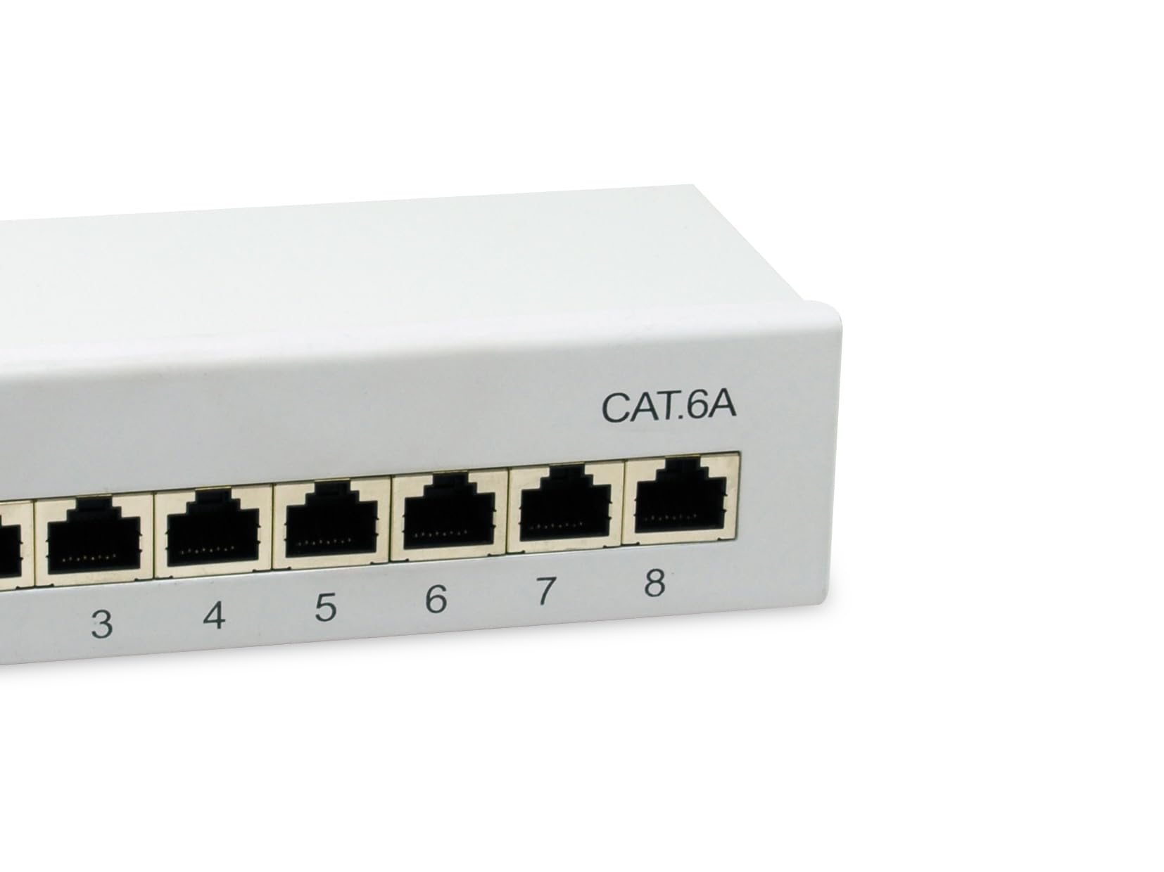 Equip 326521 8-Port Cat.6A geschirmtes Desktop-Patchpanel, hellgrau
