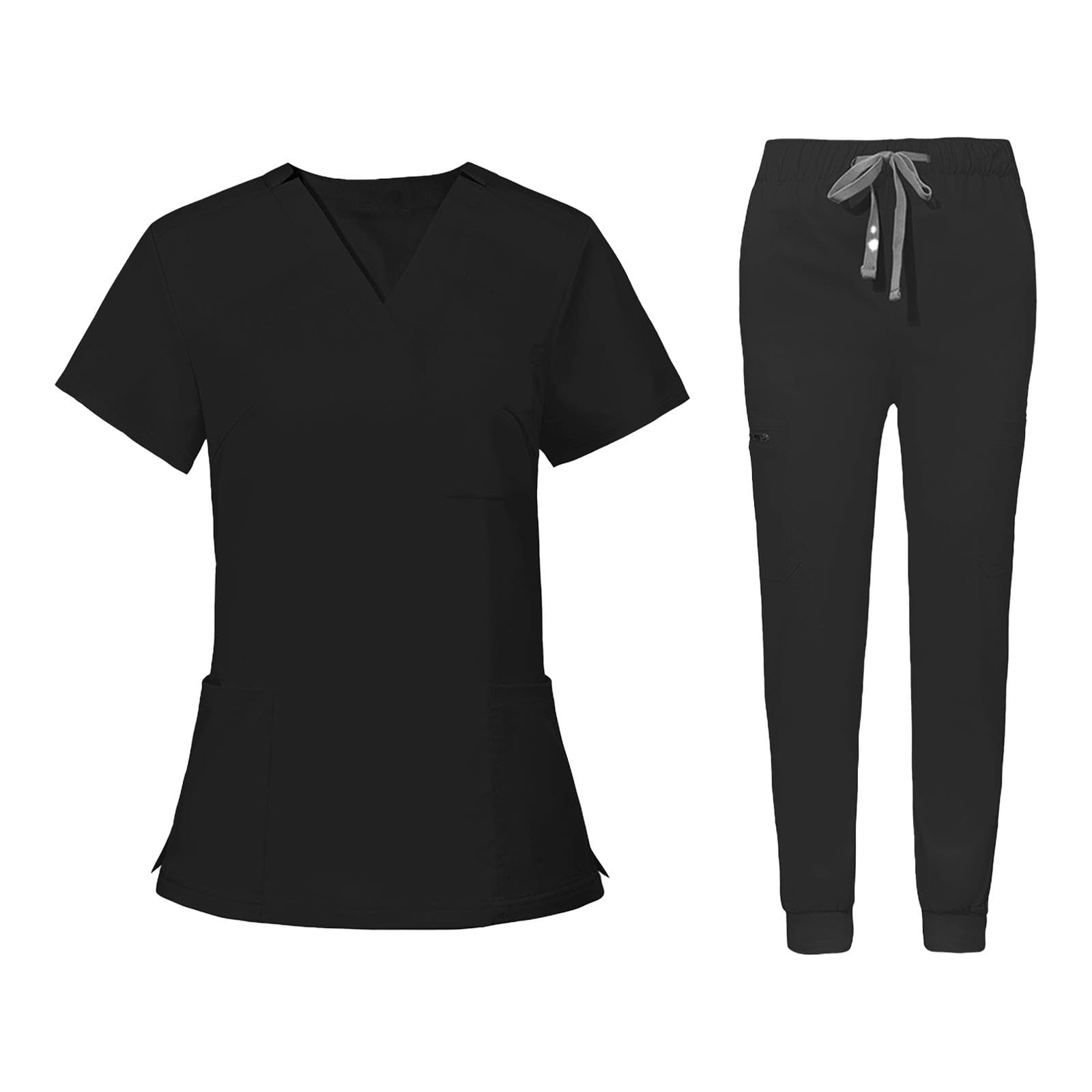 Uniformen Peeling Set, Arbeitskleidung für Krankenschwestern, Oberteil Und Hose, Bequeme Kleidung, Unisex Arbeitsanzüge mit Kurzen Ärmeln, für Die Tie