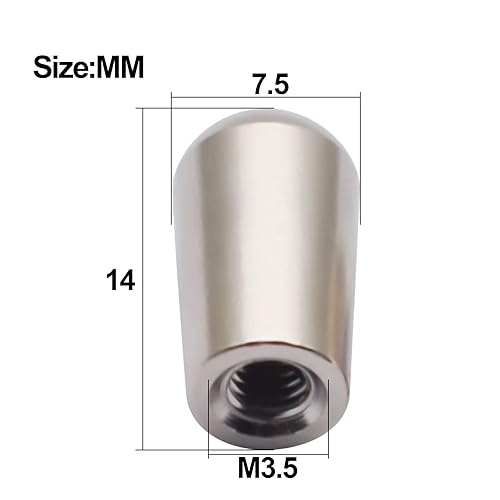 Miniatura 38 de MAXCHEER Interruptor de palanca de 3 vías para guitarra LP de latón SAE 8-32 con rosca de EE. UU., perilla para interruptor Gibson Les Negro