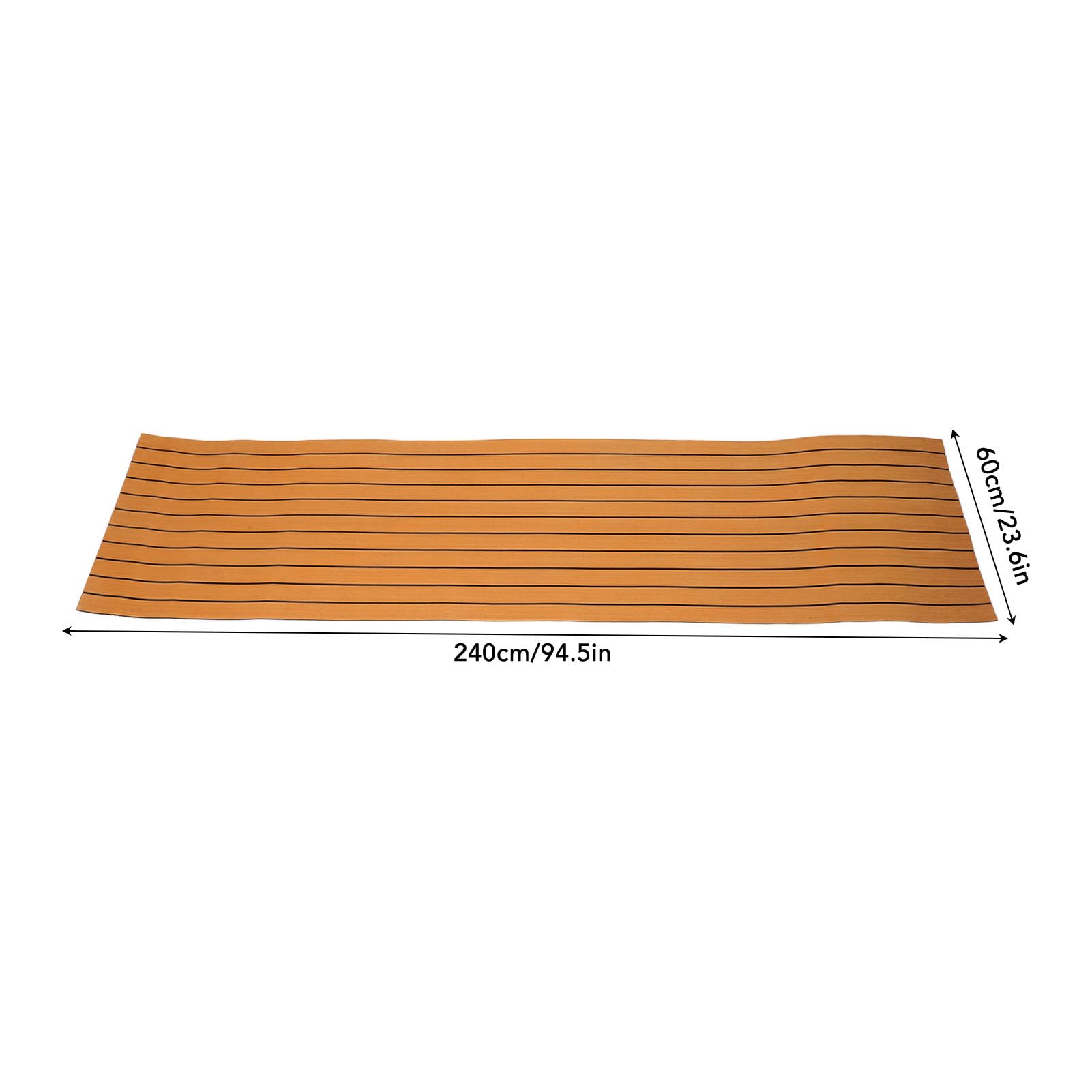 Acouto Eva Marine Foam Podłogi Bukiet Łodzi Deska bez poślizgów Samoprzylepna naklejka ze sztucznego drewna tekowego do łodzi jachtów ponton ponoon platformy (240 x 60 cm)