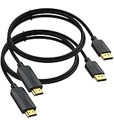 Mua DisplayPort To DisplayPort Cable 3 Ft, 10-Pack DP Display Port Cable Adapter Male To Male 4k 2k165hz 144hz For Computer Docking Station Monitor And More B0b9b59kc1