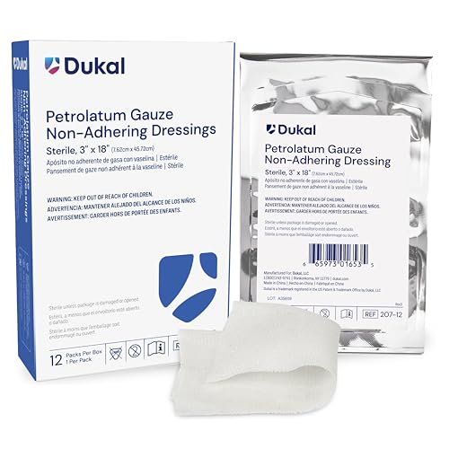 Dukal 207-12 Petrolatum Gauze, Sterile, 3