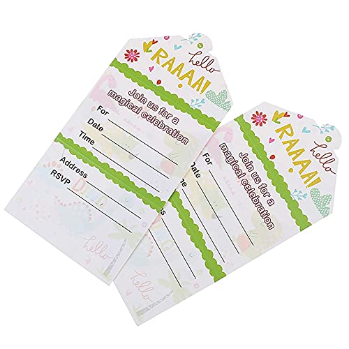 AVOA 12pcs Dinosaure Thème Invitation Carte Party Fournitures Invitations for la décoration de fête d'anniversaire for… - Image 6