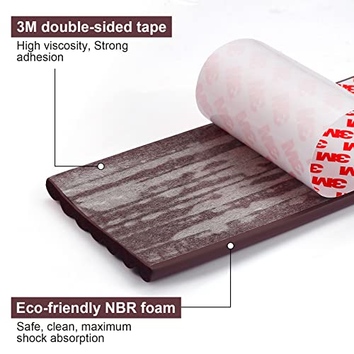 Image of Upgraded Baby Proofing Edge Corner Protector, 16.4ft Edge Guards Padding with 3M Adhesive, Extra-Wide Soft Rubber Foam Padding, Furniture,Sharp Edge Safety Corner Edge Bumper Guard- Brown