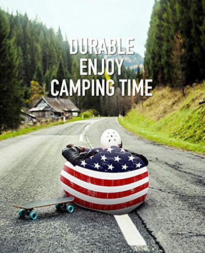 Orsen Camping Accessories Inflatable Lounger Couch Hammock Waterproof, Air Sofa for Backyard Lakeside Beach with Compression Sacks, Outdoor Gifts for Men Boyfriend (USAFLAG)