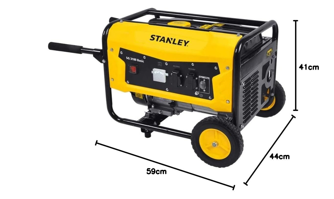 Stanley SG 3100 Basic generator prądu (inwerter), 4-suwowy silnik benzynowy – czas pracy: 8,2 godziny – 604800020
