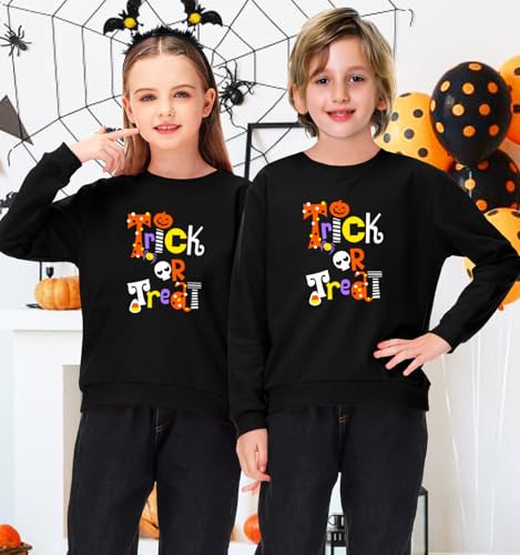 Image of Remimi Kids Halloween Sweatshirt Long Sleeve Thanksgiving Tops 3-14 Years