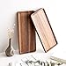 WHK Bandejas rectangulares de Madera para Servir, Plato para Mesa, Bandeja para té, Aperitivos para el hogar, Plato para Almacenamiento