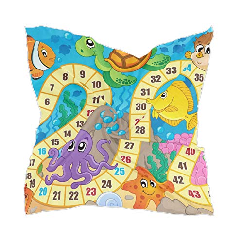 Preisvergleich Produktbild Chiffon Kopfbedeckung Sheer Headkerchief Halstuch Seidenschal Ocean Sea Marine Life Brettspiel Leichtgewicht