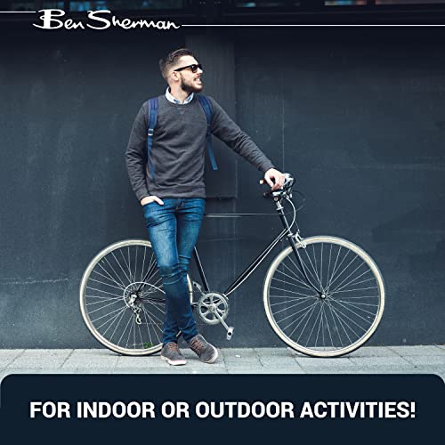 Ben Sherman Mens 10 Pairs Ankle Low Cut Solid Running Socks - Men's Multi-Pack Comfort Fit Performance Size 10-134