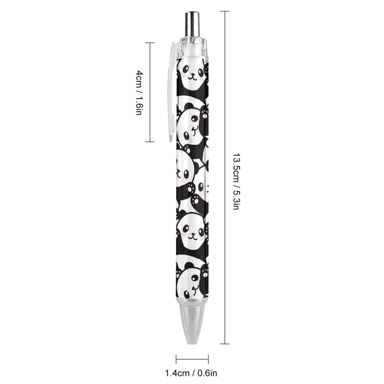6 Penne A Sfera Retrattili Con Inchiostro Gel A Forma Di Animale – Punta 0,5 Mm, Simpatiche Per Ragazze (Panda) - 5