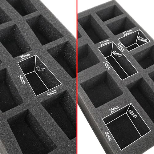 Image of ENHANCE Wide Base Miniature Satchel - Compact Storage & Carrying Case for DnD Miniatures with Strap, 3 Foam Trays (2 Pre-Cut and 1 Pick & Pluck Tray) - Fits Minis 25mm to 40mm (Small - Wide Base)