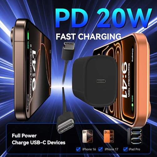 Image of Phone 17 16 15 Pro Charger Fast Charging, 20W USB C Fast Charger Block with 6.6FT Long Type C Chargers Fast Charging Cable Cord for Phone 17 /17 Pro /17 Pro Max /Air /16 Pro Max /16 Pro /15Pro Max /Pro, S24