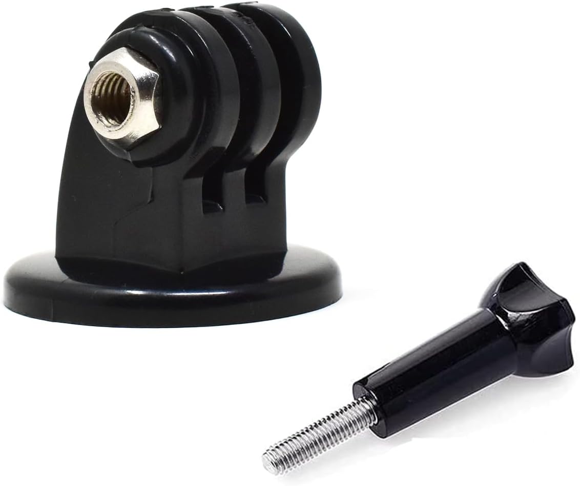 Action Pro Tripod Mount Adapter and Screw Compatible with GoPro-13/12/11/10/9/8/7/6/5/4/3/2/SJCAM/Gopro Max/Akaso/DJI Osmo/Insta-360 Action Cameras
