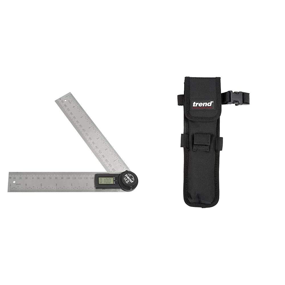 Trend DAR200 Digital Angle Rule, 20cm & CASE/DAR/200 Carry Case - Black