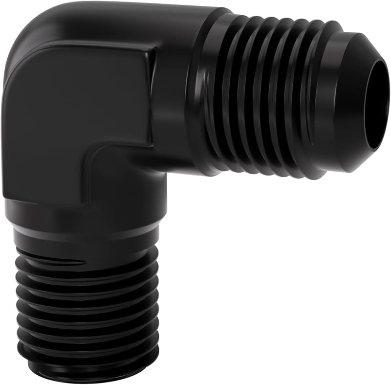 Adaptador de conexão 6AN para 1/4" NPT 90° APIELE em alumínio – 1 unidade