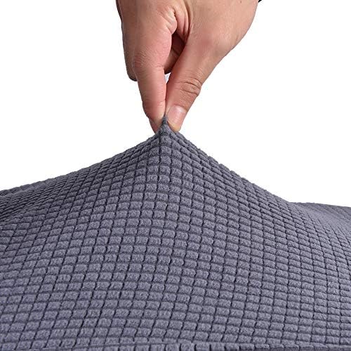 Deisy Dee Stretch Office Computer Chair Seat Covers, Removable Washable Anti-dust Desk Chair Seat Cushion Protectors C173 (Grey)