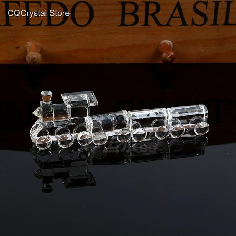 Amazon.co.jp: JinshiY クリスタル トレイン 置物 ガラス 機関車 電車