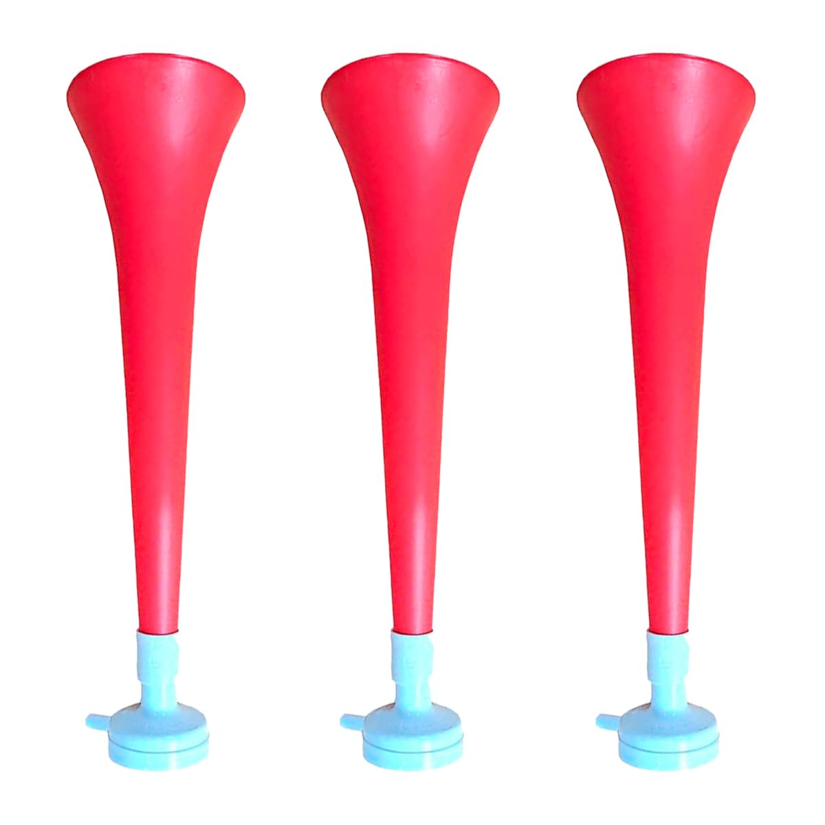 FUN FAN LINE - Pack 3 Vuvuzelas de Plástico Resistente. Trompetas de Animación para Fútbol, Eventos Deportivos y Fiestas. Bocina Ruido Extremo 120 DB. Cotillón para Aficionados — view 8
