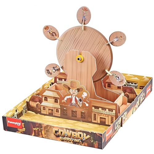 El vaquero caza a un criminal, un juego de tablero de tiro de estilo occidental, tipo autoensamblaje, adecuado para niños a partir de 6 años, juego de mesa para 2-4 jugadores.