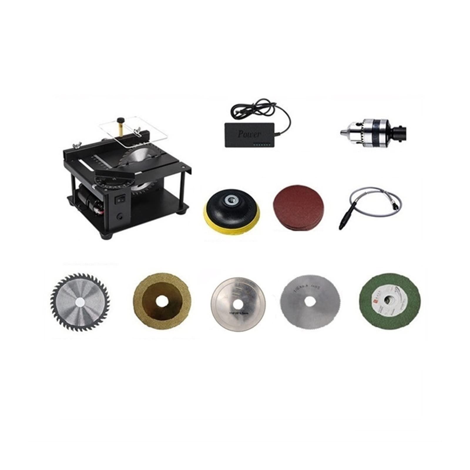 12-24V 200W piła stołowa Mini pulpit elektryczna prędkość kątowa regulowane ostrze do drewna plastik akrylowy(A Standard)