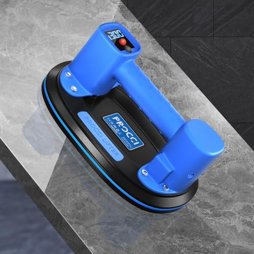 Electric Suction Cup Lifter for Tiles, Glass & Marble – 660LBS/300KG Max Suction, Dual Motors, LCD Display, Powerful Mode for Textured Surfaces, 4500mAh Battery, 12h Runtime, Industrial Grade Tool - image 1