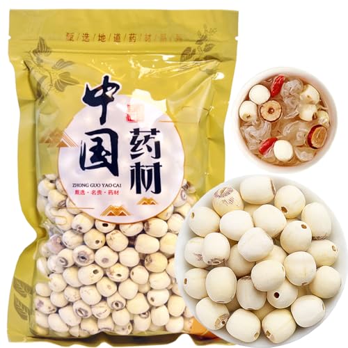 Dried Lotus Seed, Pure Natural Chinese Herbal Medicine, Lotus Seed tea -Stew soup 17.6oz/500g 莲子干
