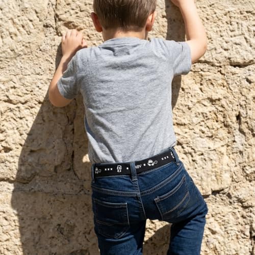 Image of GUSTAVE 2pcs Belt for Kids, Stretchy Kids Belt for Boys Girls, Fashion Adjustable Waist Belts, Elastic Silver Buckle Child Toddler Belts