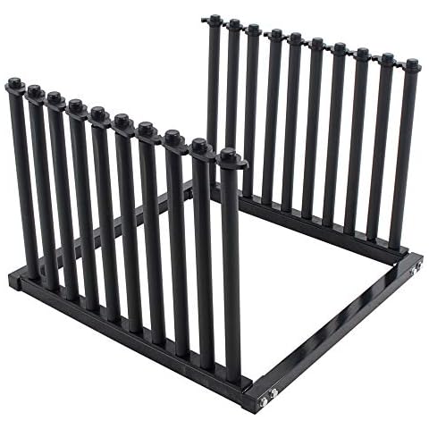 TCP Global 9-Lite Truck Bed Windshield Rack - Mobile 9 Slot Auto Glass Cargo Protection Management Rack - Safety Rubber Foam Pads, Mast Locks - Replacement Windshield Window Holder Cover
