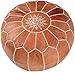 ARTOUARZAZATE Set of 2 Amazing Moroccan Leather Pouf. Leather Pouf Cover, Genuine Goatskin Leather - Bohemian Living Room Decor - Cover ONLY - Stuffing is NOT Included