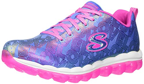 Skechers Kids Girls' Skech-AIR Sneaker, Periwinkle/Multi, 2.5 Medium US Little Kid