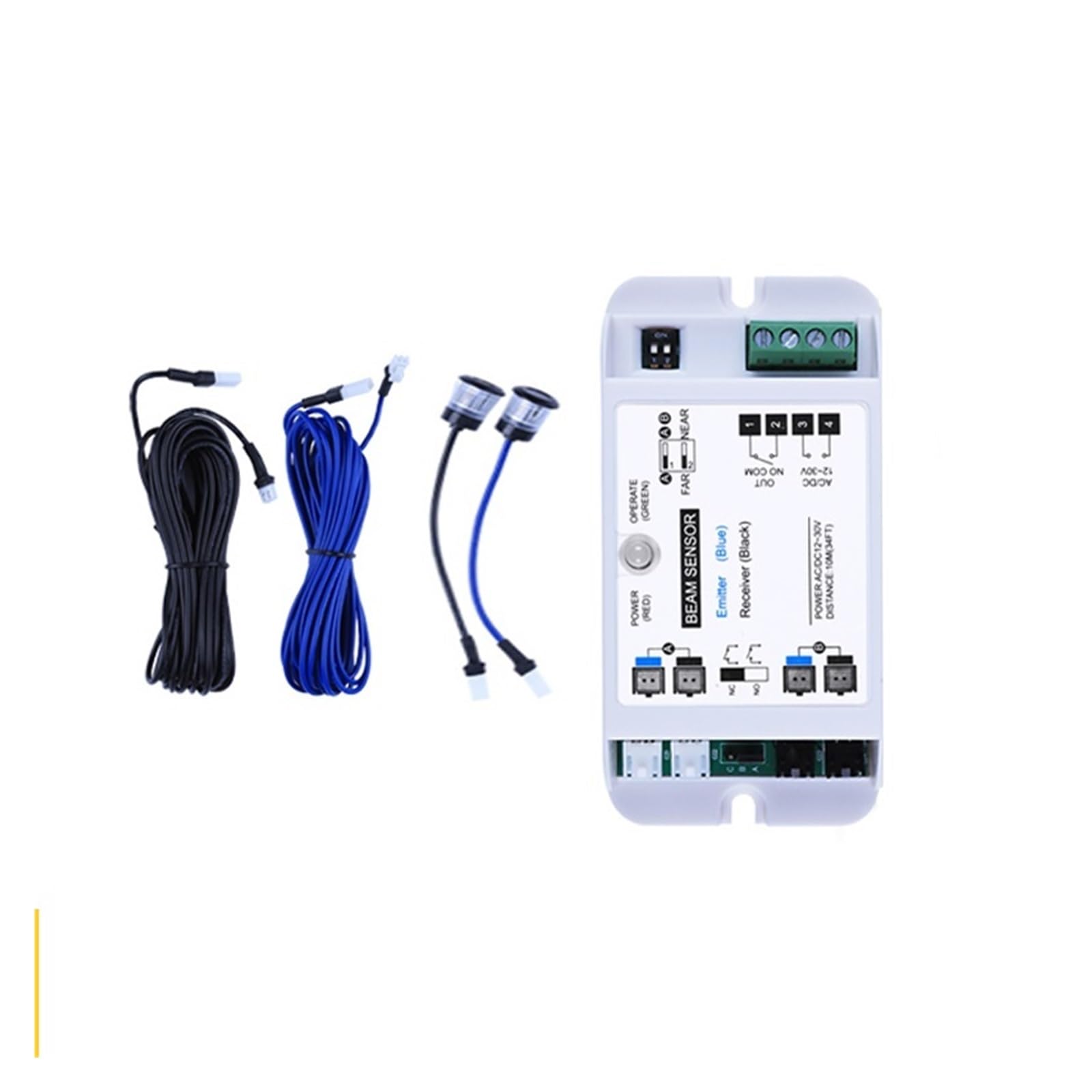 Fotocellula a infrarossi sensore di sicurezza per porta scorrevole automatica 10 m 1 beam black