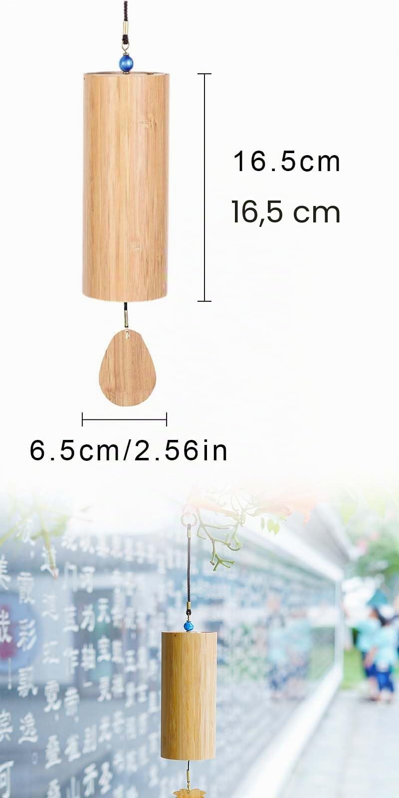 Campanelli eolici inbambù,Wind Chime meditazione,campanelle a vento giapponesi inbambù,campanelle a vento Zen,Scacciapensieri inbambù,per yoga,meditazione,giardinaggio.(accordo Spring Breeze Fa)