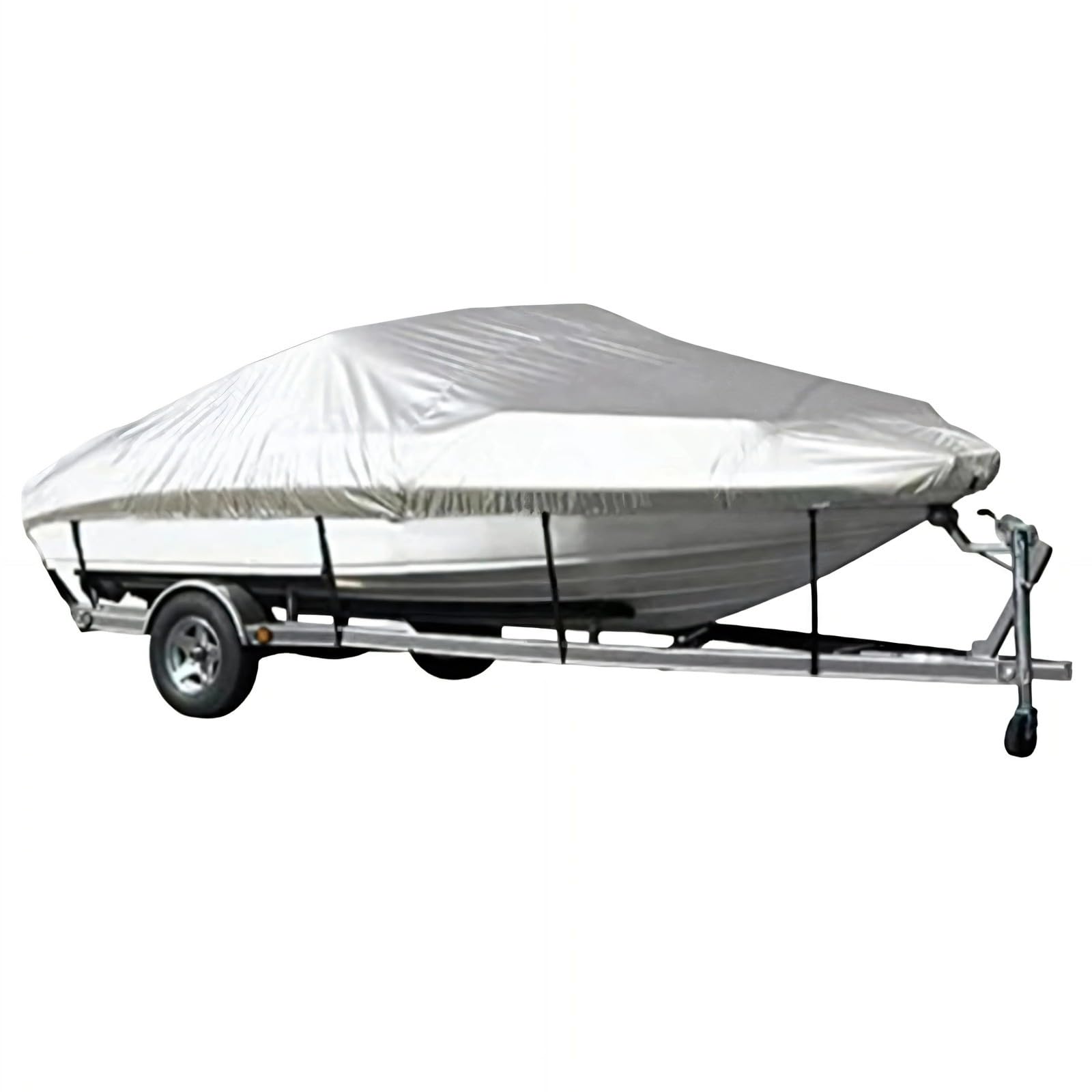 WGDYRP General Boat Cover 210D Oxford Fabric Protective Boat Cover Large Suitable for V Hull Bass & Ski Boats 17-19 Feet