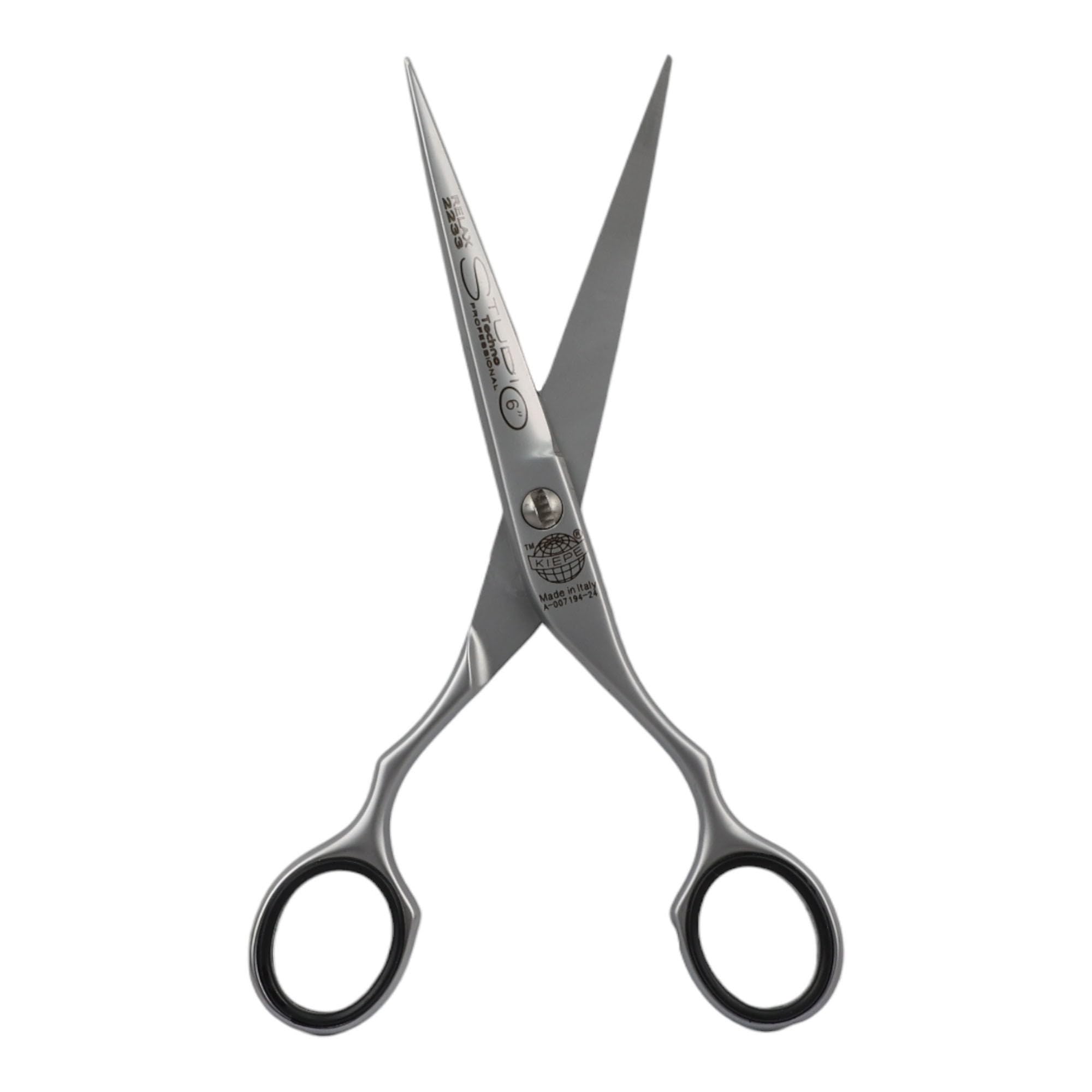 Kiepe 2233 Studio Techno Relax Tijera profesional de corte 6 pulgadas – Tijera ergonómica de acero inoxidable para un corte preciso y suave, Made in Italy