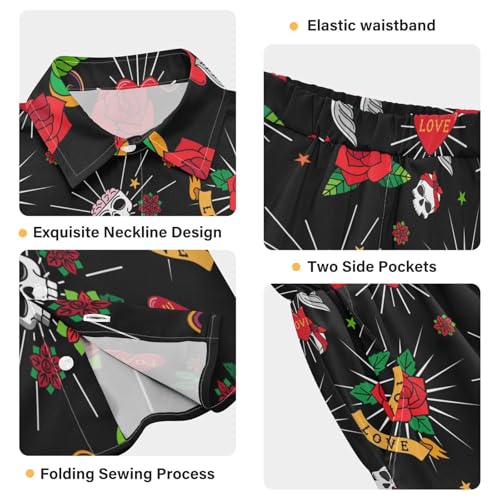 Image of visesunny Boys Hawaiian Shirt and Short Set Summer Outfit Kids 2 Piece Clothes Set 3-10Y