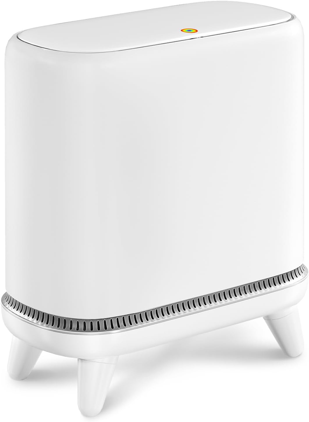 Bathroom Trash Can with Lid, Vacuum Adsorption Small Garbage Can 3.2 Gallon Press Top Lid Trash Bin with Legs Waterproof Waste Basket for Bathroom Bedroom Office Home RV