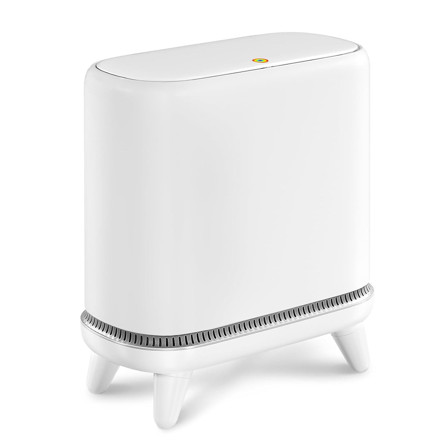 Bathroom Trash Can with Lid, Vacuum Adsorption Small Garbage Can 3.2 Gallon Press Top Lid Trash Bin with Legs Waterproof Waste Basket for Bathroom Bedroom Office Home