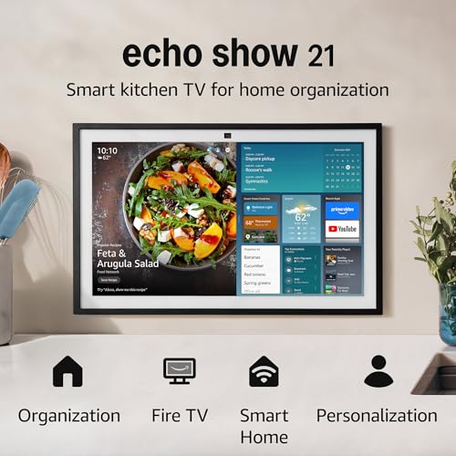 Amazon Echo Show 21 (newest model), Full HD 21" kitchen hub for h...