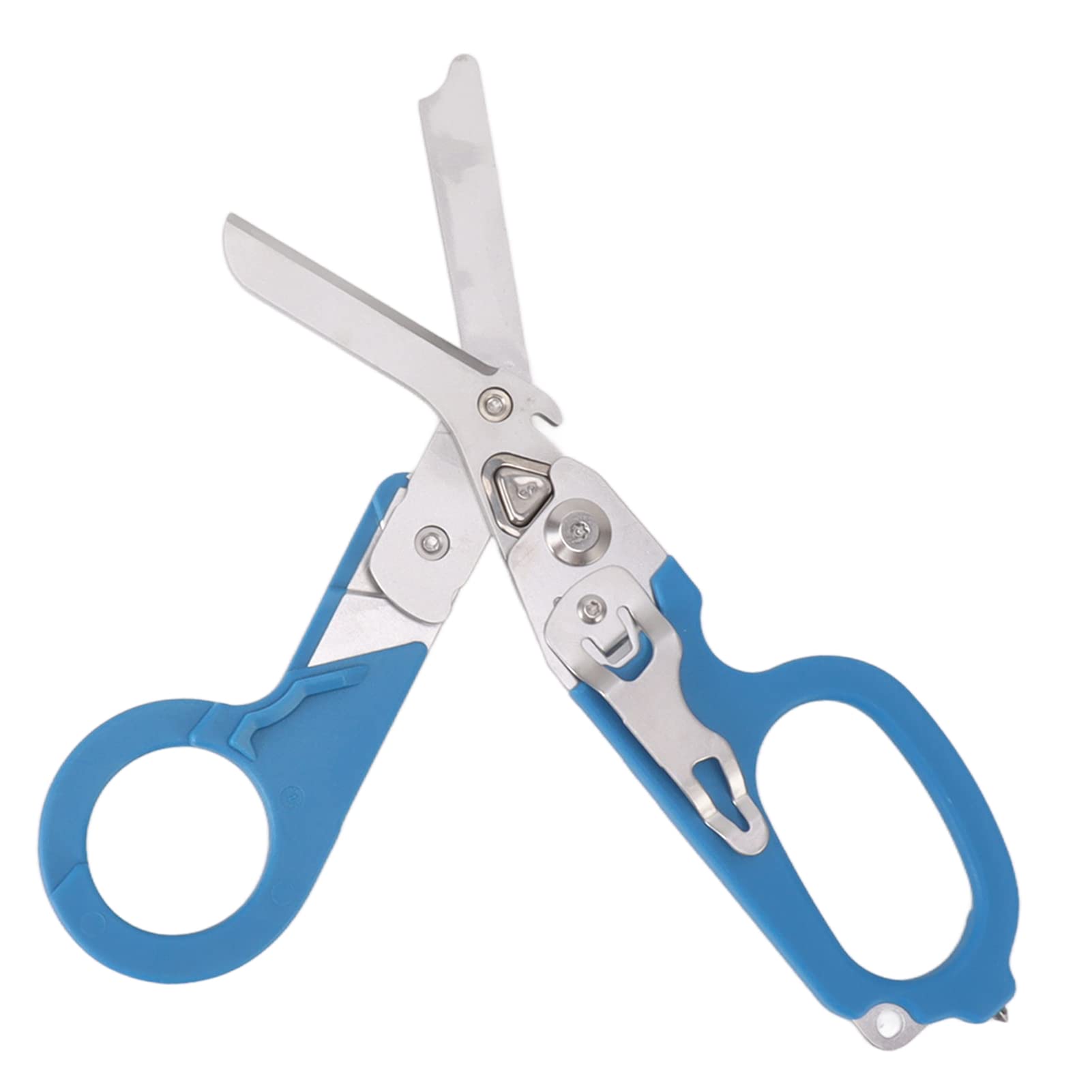 6 In1 Multifunction Raptor Emergency Response Shears, Trauma Shear Stainless Steel Foldable Scissors Pliers Camping Rescue Scissors Tools for Indoor Outdoor Travel (Type A)