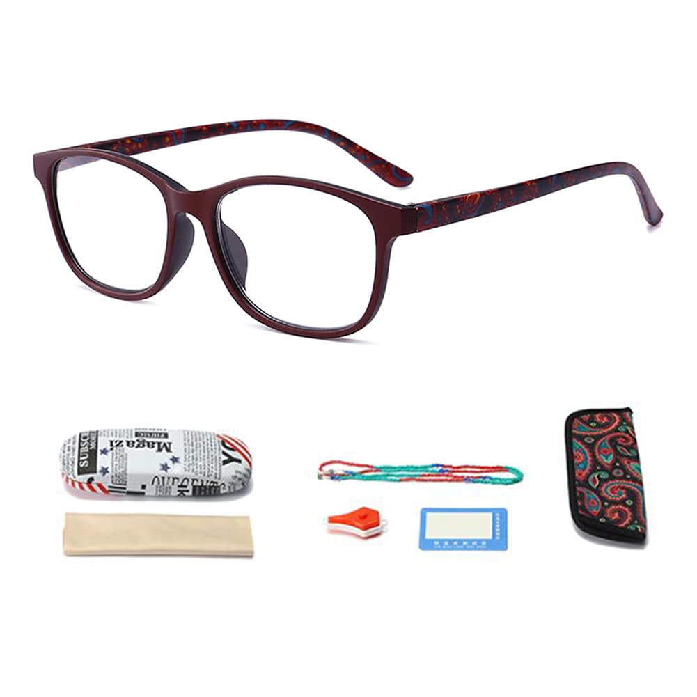 Damskie Okulary Do Czytania Z Powłoką Antyodblaskową, Modne Okulary Do Czytania, Sprężynowe Zawiasy, Przeciw Zmęczeniu Oczu 1,0, 1,5, +2,0, 2,5, 3,0, 3,5/Brown/3.5