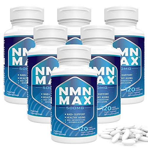 NMN 500mg Sublingual,Fast-Acting NMN Supplement Nicotinamide Mononucleotide,Boost NAD Levels for Anti-Aging, Energy Supplement, Cellular Repair & Healthy (6 Pack 720 Lozenges)