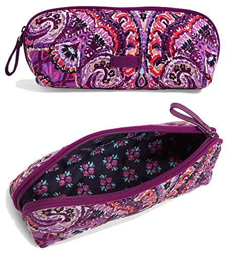 Vera Bradley Quilted Signature Cotton Iconic Cosmetic Brush Pencil Case Dream Tapestry One Size Pink Dream Tapestry Wantitall
