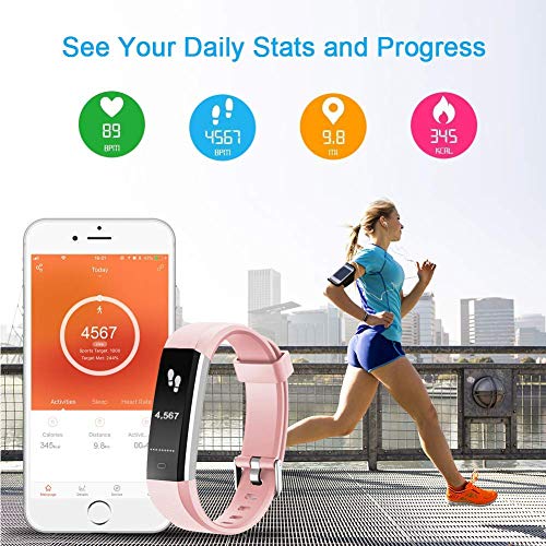 LETSCOM Fitness Tracker with Heart Rate Monitor, Slim Sports Activity Tracker Watch, Waterproof Pedometer Watch with Sleep Monitor, Step Tracker for Women, and Men - Thumbnail 7