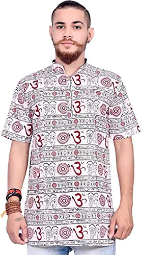 Image of Men's Cotton Blend Straight Kurta