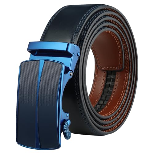 Image of Lavemi Men's Real Leather Ratchet Dress Casual Belt, Cut to Exact Fit,Elegant Gift Box
